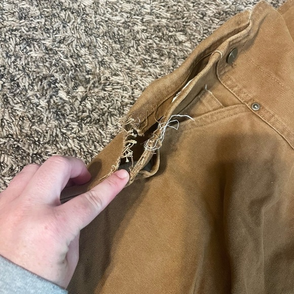 Carhartt dark khaki bib overalls - Picture 4 of 8